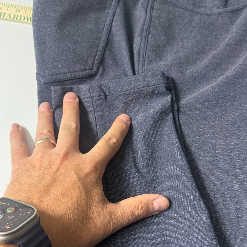 Lululemon Men's ABC Pant Slim Tech Canvas Navy Blue - 32W/32L - Picture 15 of 17